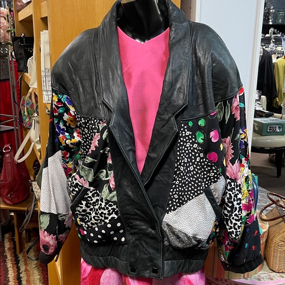 80’’s Avanti Multicolor Patchwork Leather Jacket - Picture 2 of 6